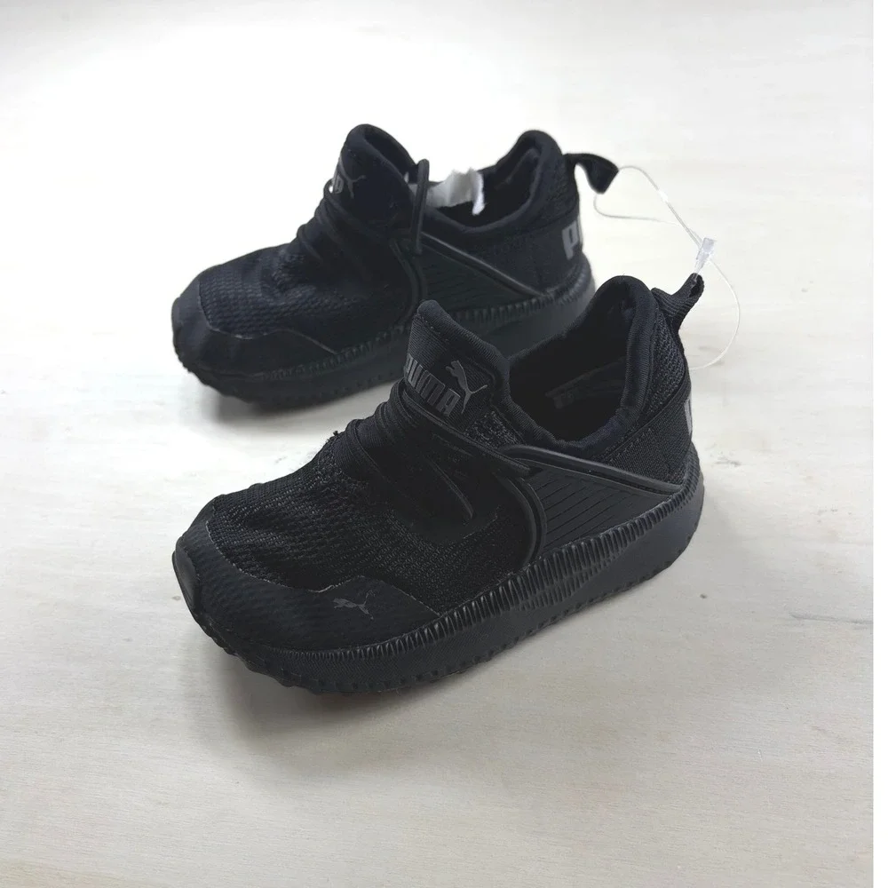 Puma Pacer Next Cage Triple Black Mesh Athletic Sneakers Toddler Size 5